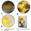 Jaune, jaune, doré, art floral sur toile-611841698-611841697