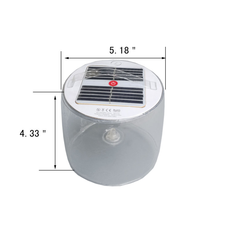Lampe de camping portative à lumière solaire Fixturedisplays® avec lampe de camping portative 18462