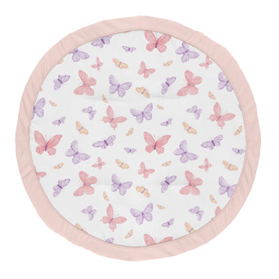Butterfly Blush Pink and Purple Baby Play Mat