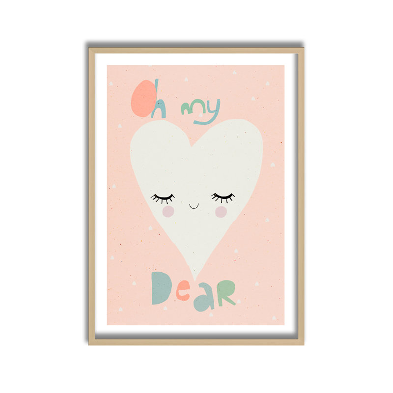 Pop Art & Retro Oh My Dear Framed Art, 16" H x 24" W x 1" D
