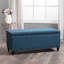 Banc avec repose-pieds en tissu couleur blé - siège élégant avec compartiment caché-393100058