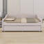 Full Size Upholstered Daybed With Light And Trundle-1320641506