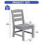 Chaise de patio robuste thermolaquée, gris-132016565