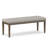 Waverly 48"W Linen Look Traditional Tufted Ottoman Bench with Carved Legs-1209999704