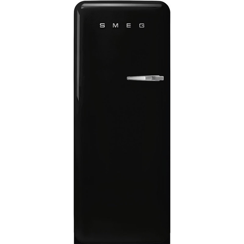 SMEG 50s Style 24'' Top Freezer 9.92 cu. ft. Refrigerator, Left, Black