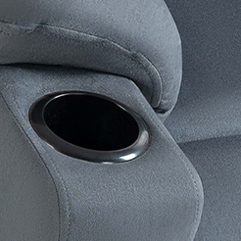 Fauteuils inclinables, Microfibre bleu-gris