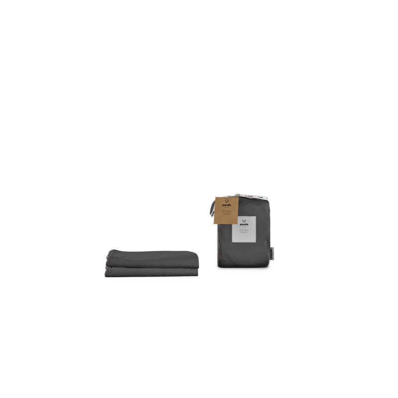 Panda Fitted Sheet - Extra Deep, Fully Elasticated, Hypoallergenic and Breathable, Urban Grey
