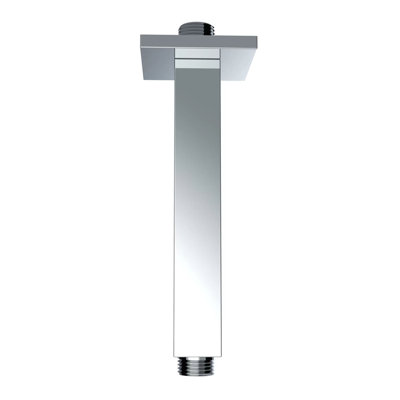6" Brass Square Shower Arm, Chrome