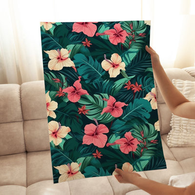 Floral, Hibiscus hawaïen I, impression d'art tropical sans cadre