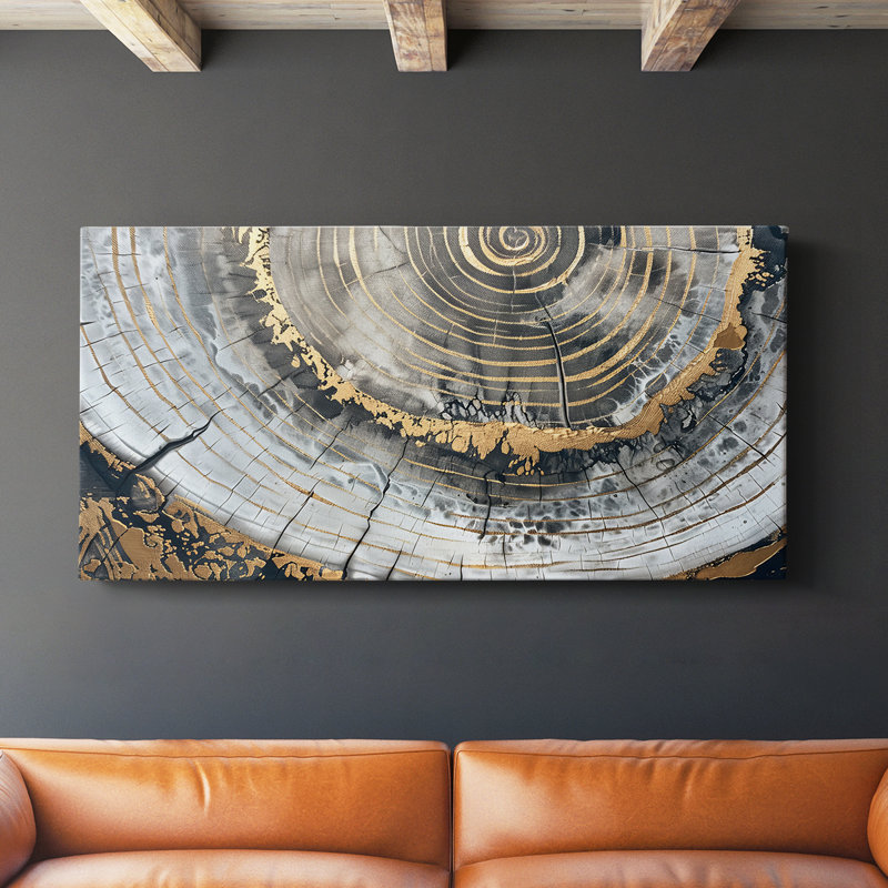 Abstract Series 3 #XLIII-Gallery Wrapped Canvas, 16" H x 32" W