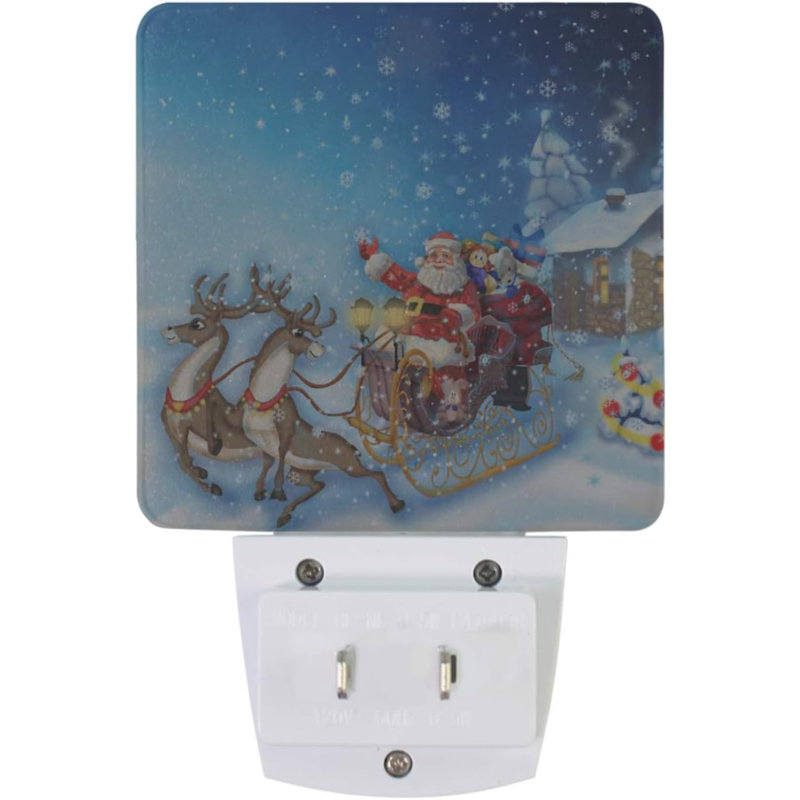 Veilleuse de Noël père Noël 2 lumières