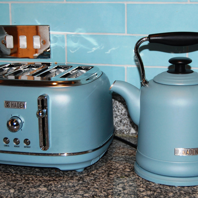 Toaster Haden Highclere Blue Kettle HADEN Highclere Stainless