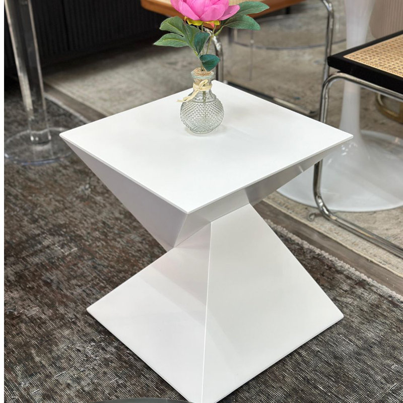 Table de bout Fite Block, Blanc