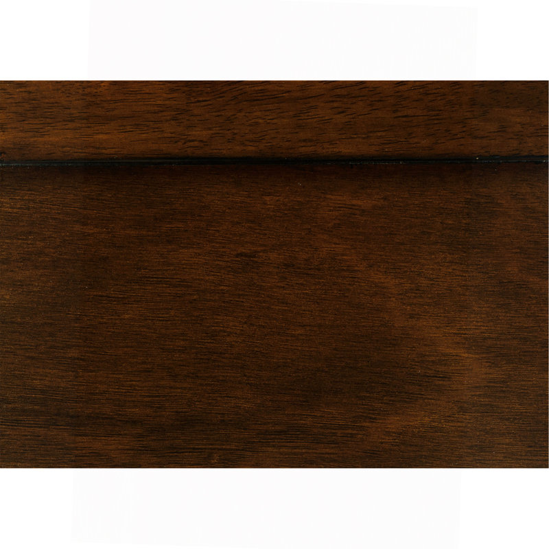 Lit-bateau classique de style Louis Philipe avec motif de cerisier brun, Lit double, Brun
