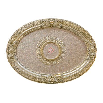 Rose Gold Oval Chandelier Ceiling Medallion