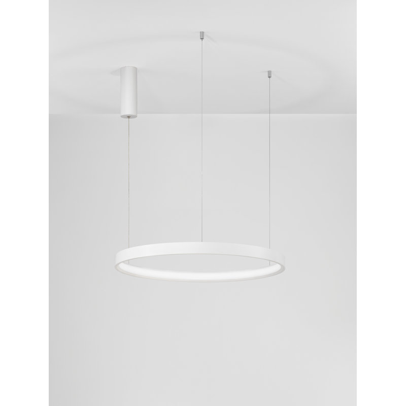 1 - Light White LED Waggon Wheel Pendant