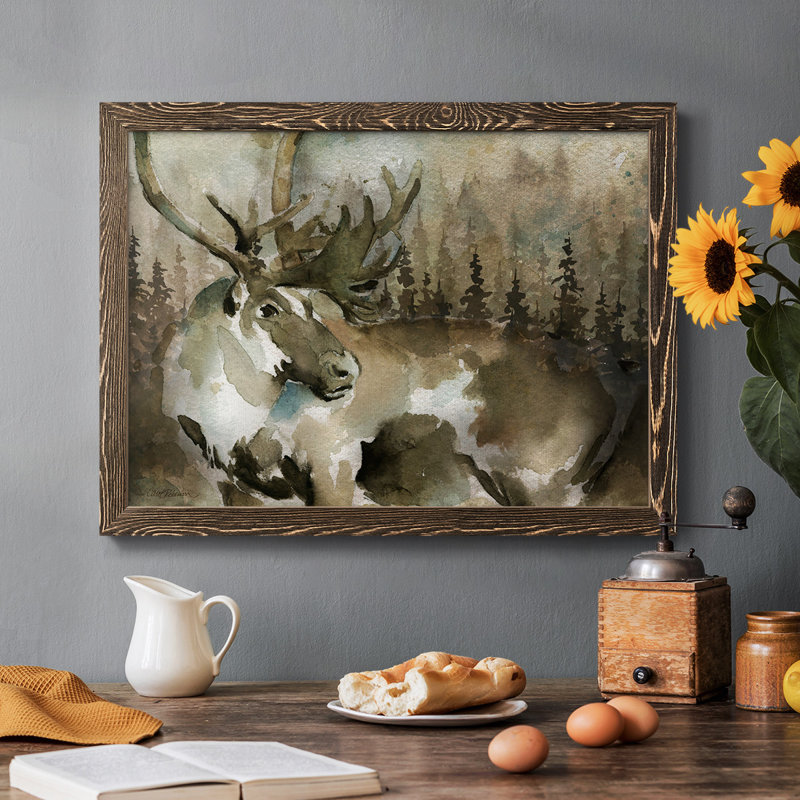 Lodge Twilight III, reproduction d'art sur toile, H 22 po x l 32 po, Noyer