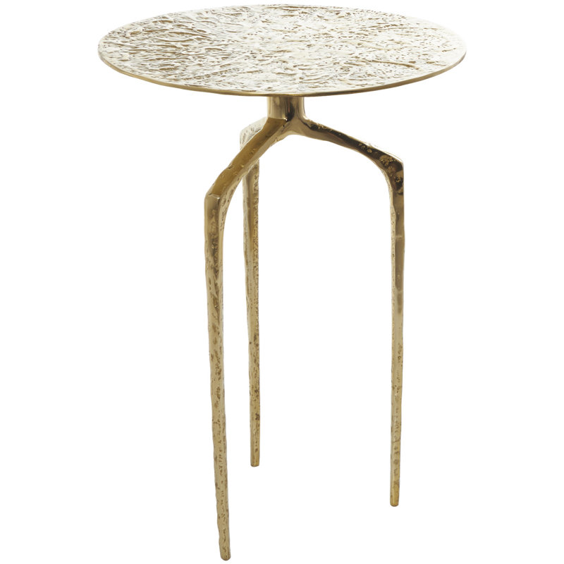 Table d'appoint Cole and Grey, Or, H 21,9 po x l 14,65 po x P 14,7 po