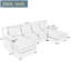 Canapé modulaire en U rembourré 3 pièces avec coussins de siège et de dossier épais-855794086