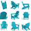 Chaise Adirondack pliante en plastique / résine Wolak-818789500