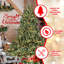 Arbre de Noël 7 pi avec 750 lumières UL - branches mixtes PE / PVC, 2257 pointes, base large pour les espaces spacieux, structure à charnières, support en métal stable-1916927311