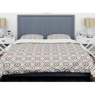 Ensemble de housse de couette abstraite Mid-Century