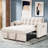 55" Velvet Upholstered Sleeper Sofa Convertible Couch with Reclining Backrest-98838369