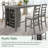 Seavyn 5-Piece Rustic Dining Set with Solid Rubber Wood and Woven Fabric Seating-117431343-117431344