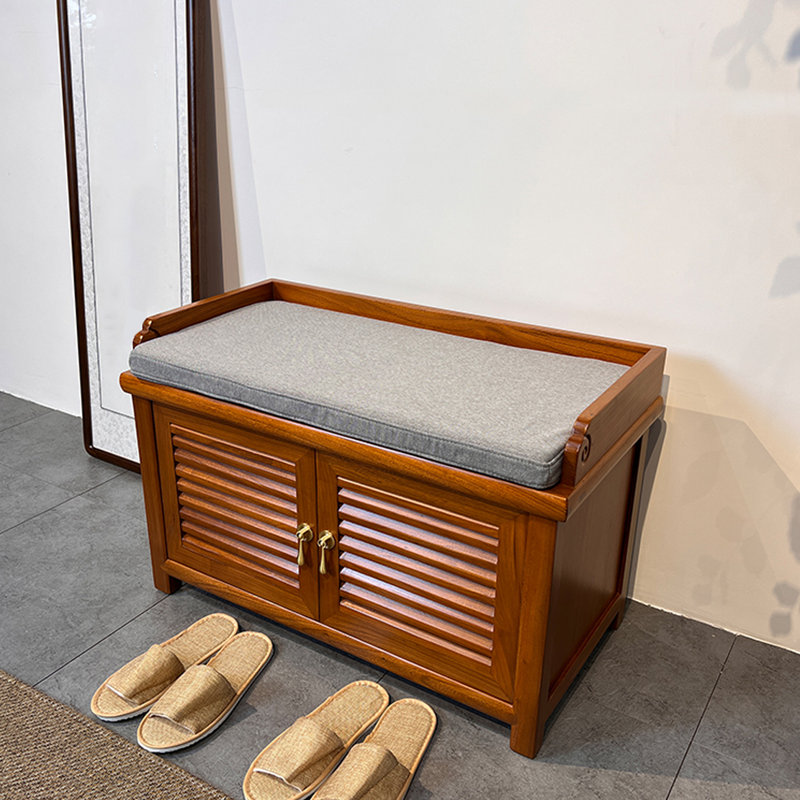 8 Pair Solid Wood Shoe Storage Bench