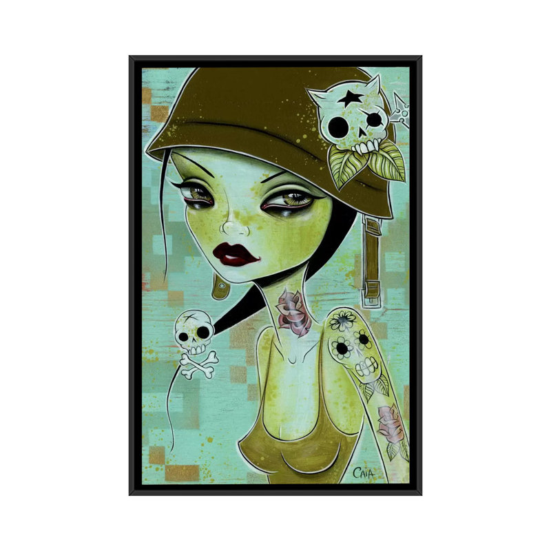 " Semper Fi " by Caia Koopman, 26" H x 18" W x 1.5" D, Black Floater Framed Canvas, No Mat