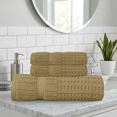 Ensemble de serviettes 3 pièces Willow - 100% coton peigné, qualité supérieure 630 g / m², lin, ultra-doux et très absorbant