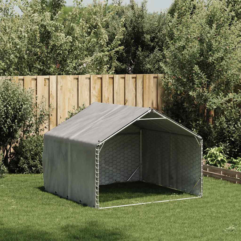 Galvanised Steel Dog House, 150cm H x 200cm W x 200cm D