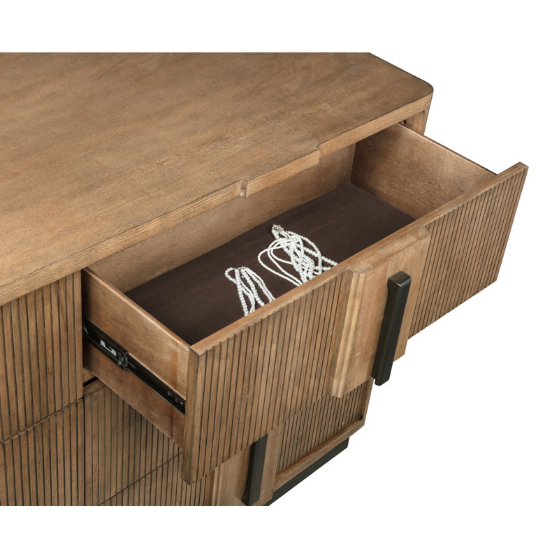 Gross 6-drawer Dresser Cabinet Ash Brown