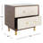 Elegant Gleavy 23'' W Nightstand – Modern Walnut Wood with Brass Accents and Stylish Bedroom Storage-55937776