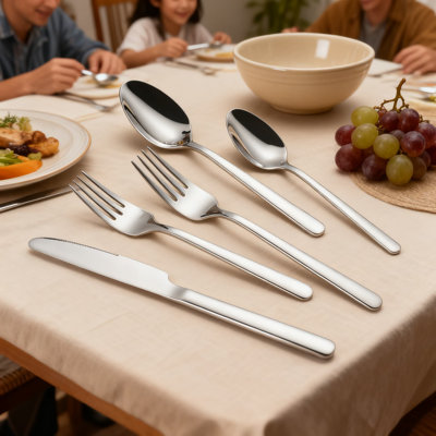 40-Piece Stainless Steel Flatware Set For 8, 18/10 Heavy-Duty Silverware With Balanced Design, Dishwasher Safe Service For 8