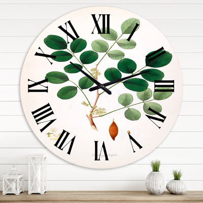 Horloge murale rétro Vintage Plant Life