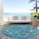 Washable Damask Indoor / Outdoor Rug