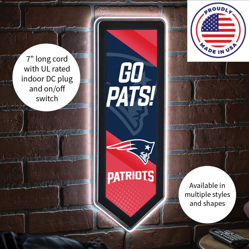 Plaque murale lumineuse NFL, Patriots de la Nouvelle-Angleterre