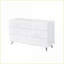Commodes, commode blanche moderne à 6 tiroirs avec tête de lit Base | Blanc | Bois synthétique
