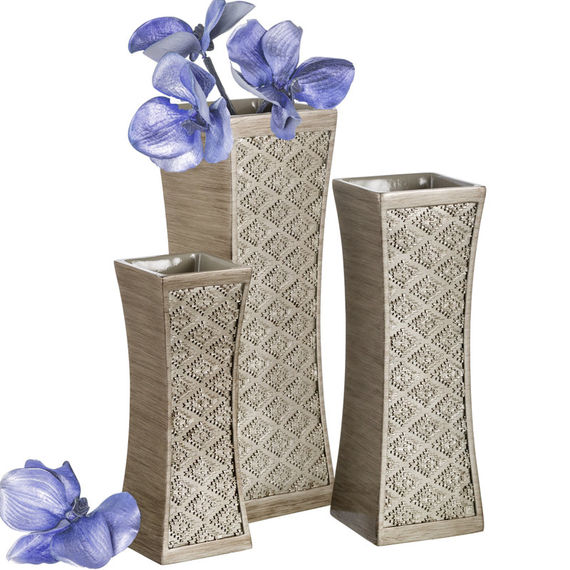 Compact Brown Plastic Decorative Table Set