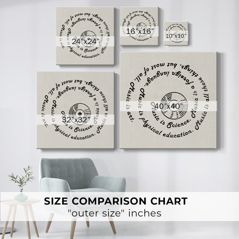 Sound Ripples II - Toile tendue avec châssis, H 32 po x l 32 po
