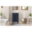 Meuble-lavabo autoportant de 18 po avec lavabo en céramique de style moderne français