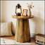 Table basse en bois rustique avec petite table de bout, table d'appoint et table de lecture ronde pour des espaces de vie confortables