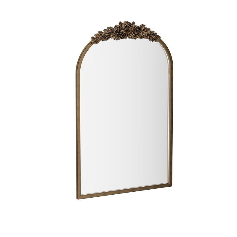 Miroir arqué embossé, 36 po x 24 po, Bronze