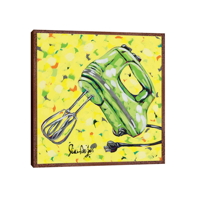 Kitchen Sketch Mixer by Jodi Augustine - Painting on Canvas, 93.98cm H x 93.98cm W x 3.81cm D, Brown Framed