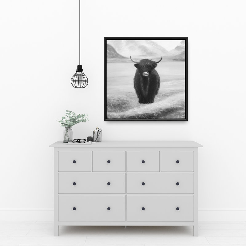 «Vache Highland monochrome»