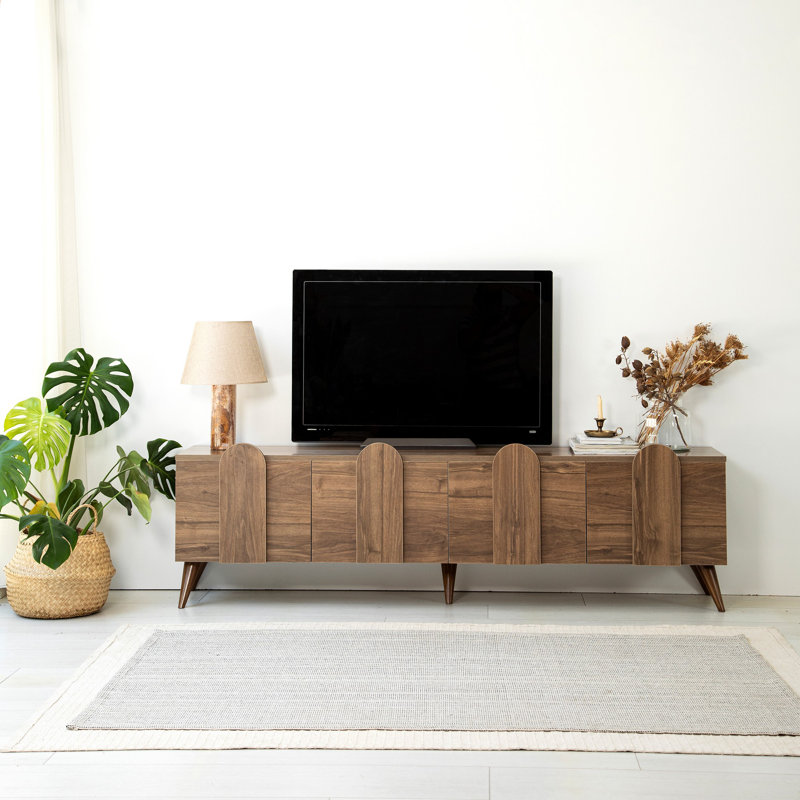 Keikei Unfinished TV Stand, Brown