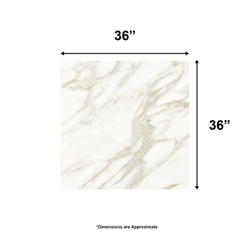 Condal Gold 36" x 36" Marble Look Polished Floor & Wall Tile
