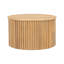 Table basse à plateau relevable 29,8 po avec rangement caché cannelé pour salon brun clair-133968276