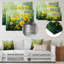 Été fleurs sauvages dans les verts et les tons jaunes IV - Art mural en métal fleurs sauvages-1638607868